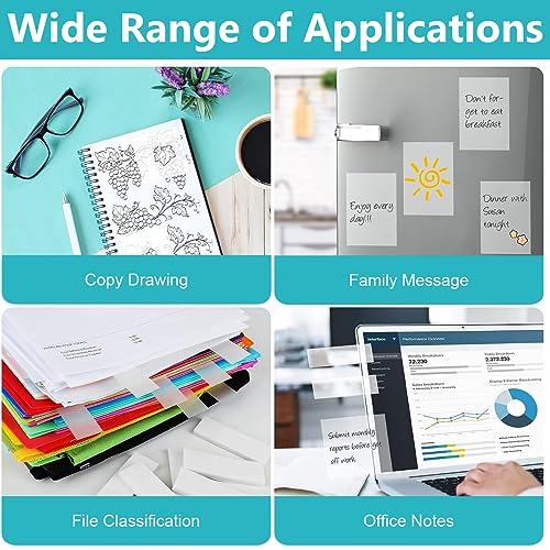 HASTHIP® 400 Sheet Transparent Self-Adhesive Clear Sticky Notes 4 Sizes White 1200PCS HASTHIP® 400 Sheet Transparent Self-Adhesive Clear Sticky Notes 4 Sizes White 1200PCS
